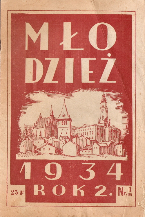 Młodzież, pismo drohobyckiego gimnazjum. Rysunek Schulza na okładce 